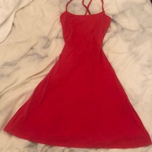 RED SILK DRESS